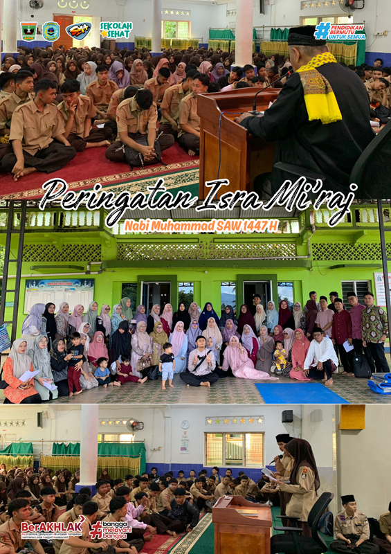 Tingkatkan Ibadah dan Keteladanan kepada Rasulullah SAW., SMAN 1 Lareh Sago Halaban Peringati Isra Mi'raj di Masjid Thoyyibah